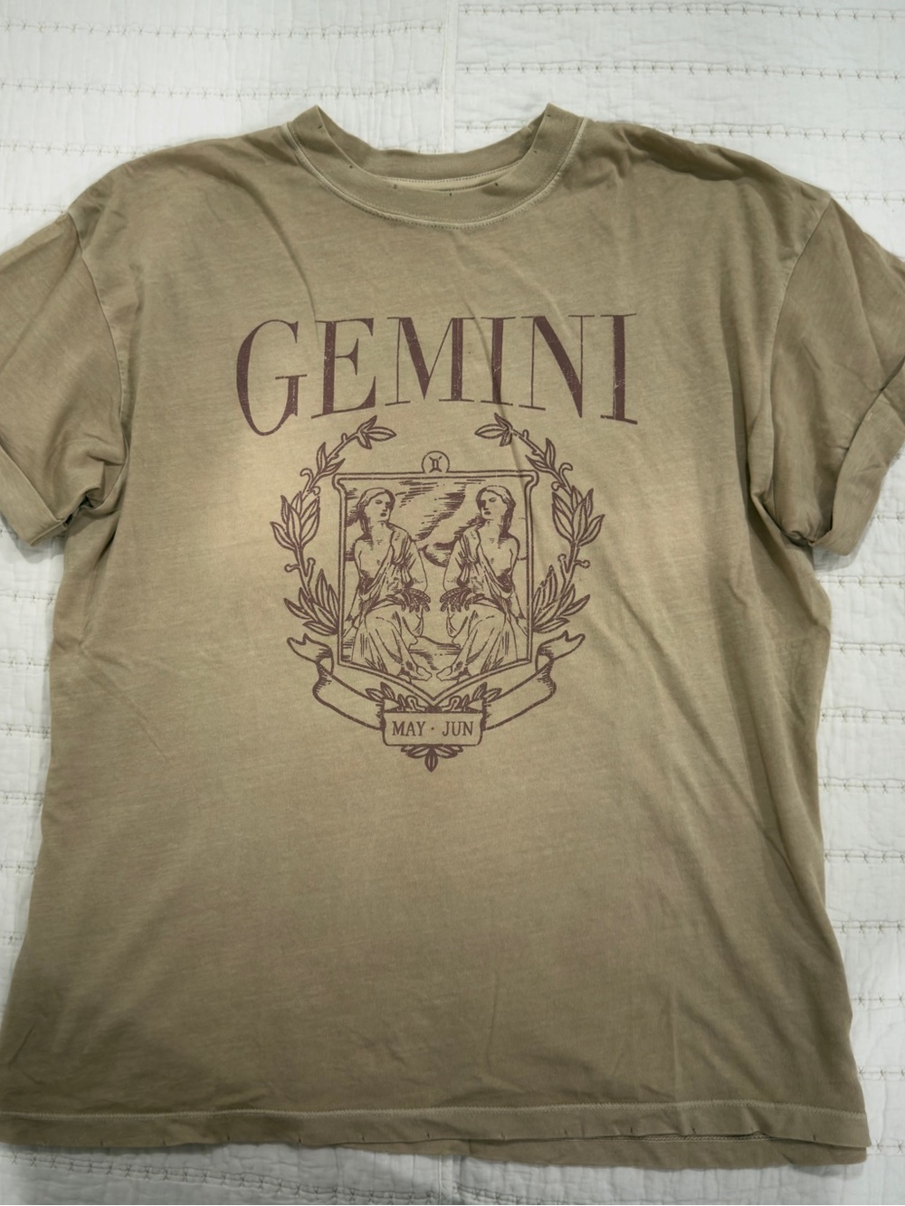Gemini Graphic Short Sleeve Tee - Tan